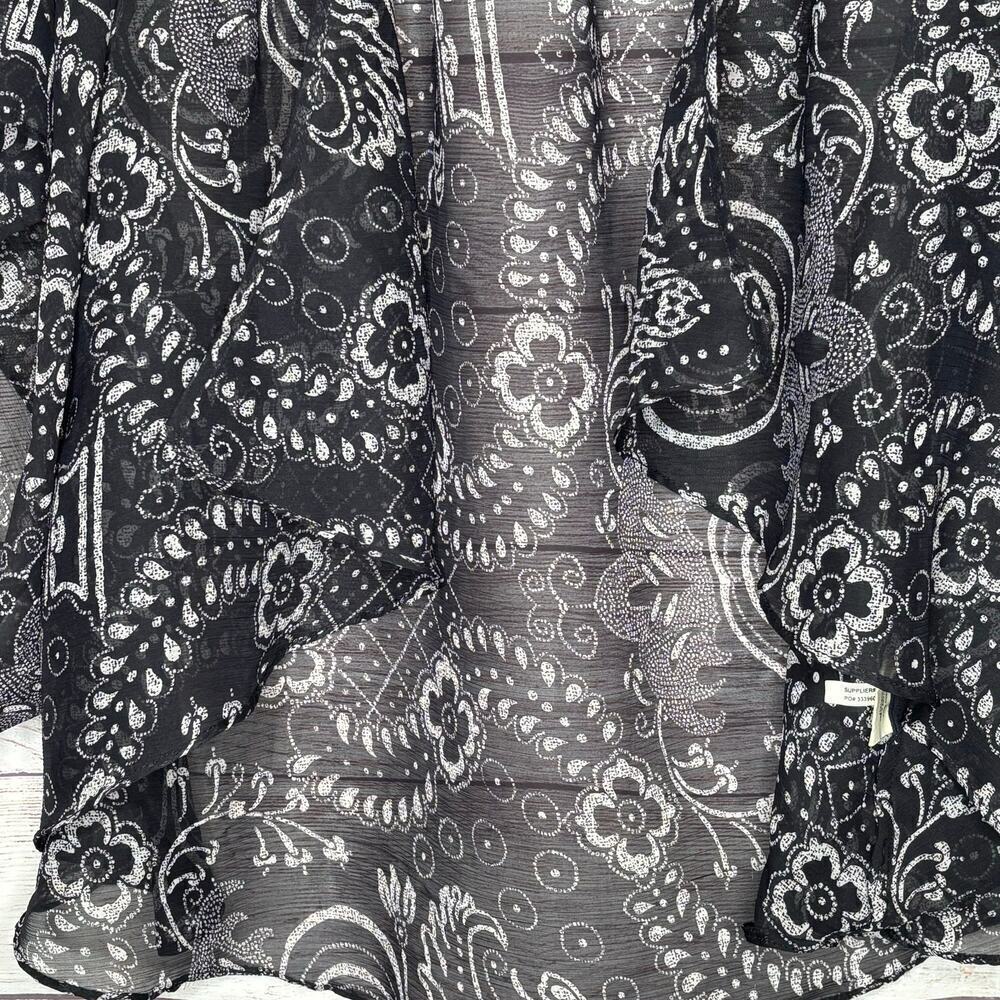 Denim & Supply Ralph Lauren Navy & White Bandana Print Kimono Size Medium - Picture 6 of 14